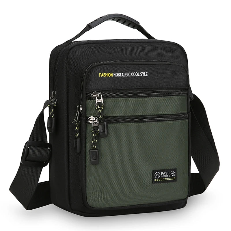 Men Crossbody Bag Single Shoulder Bags Big Capacity Storage Bag Fashion Multi-Pockets Business Crossbody Bags