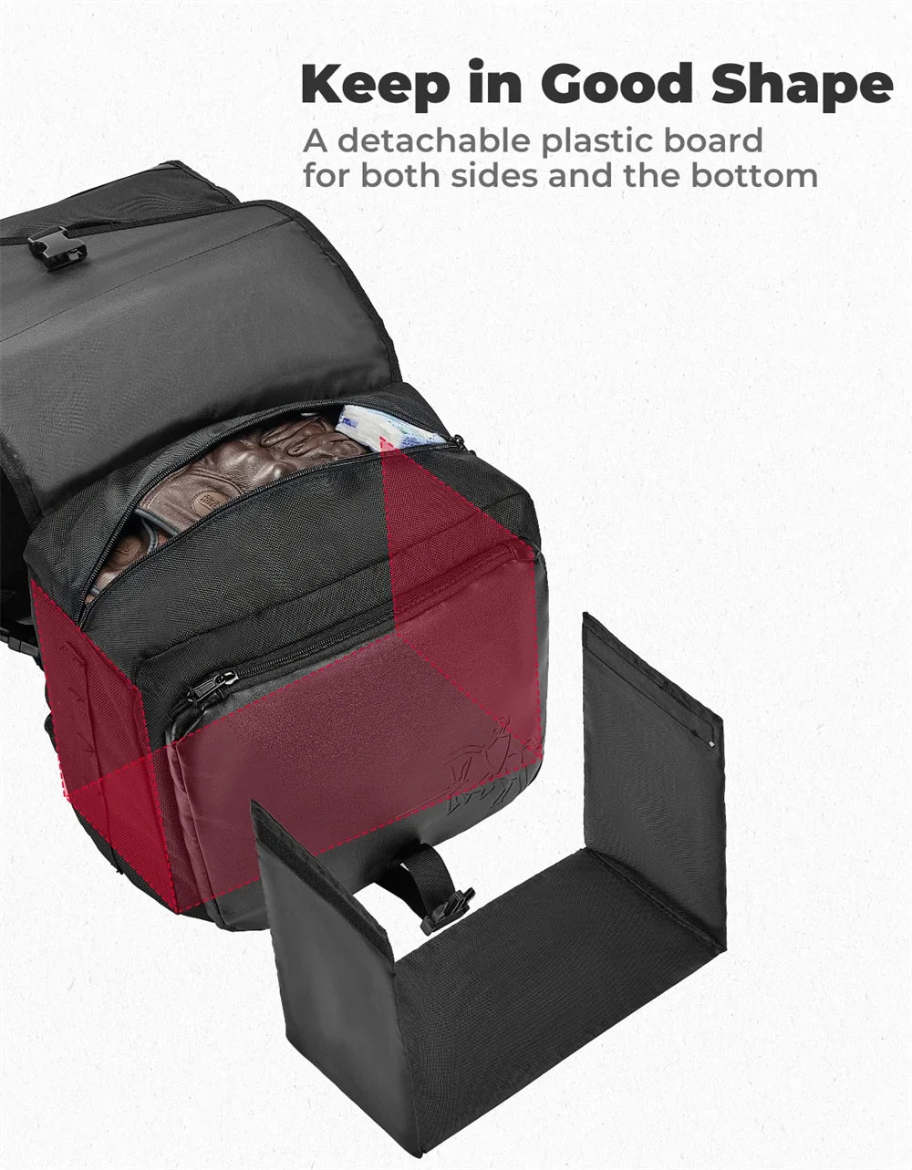 Motorcycle Saddlebags 40L (20Lx2) Detachable Side Saddle Bags with Protective Cover Universal Riding Travel Luggage Panniers Bag