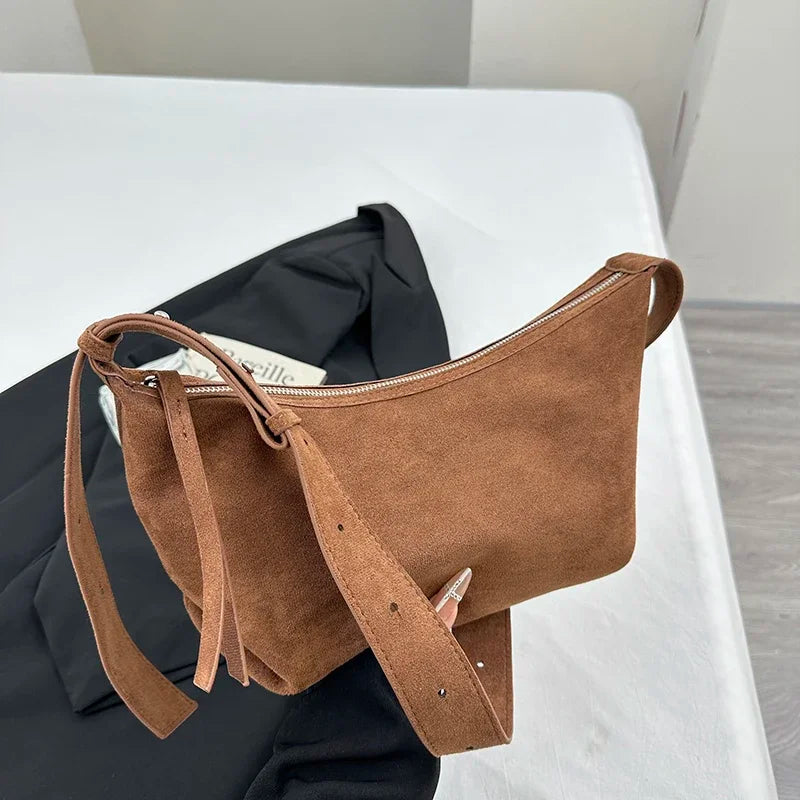 Small Designer Women's Black Bag Simple Retro Crossbody Bags Luxury Pu Leather Female Handbags Pure Color Bucket Shoulder Bags
