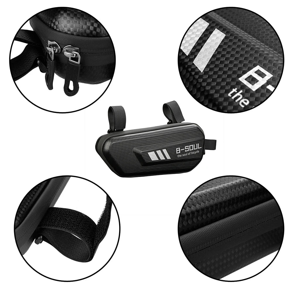 B-SOUL Electric Bike Hanging Bag Motorcycle Side Bags Waterproof Moto Engine Pack Hard Shell Bags Mountain Bike Triangle Pouch