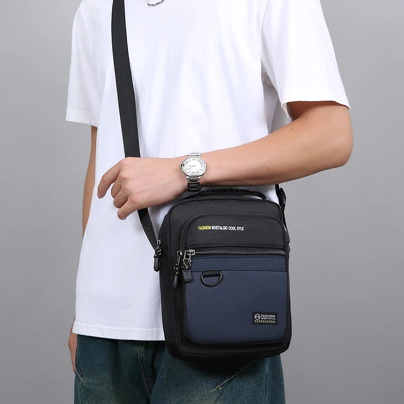 Men Crossbody Bag Single Shoulder Bags Big Capacity Storage Bag Fashion Multi-Pockets Business Crossbody Bags