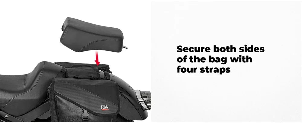 Motorcycle Saddlebags 40L (20Lx2) Detachable Side Saddle Bags with Protective Cover Universal Riding Travel Luggage Panniers Bag