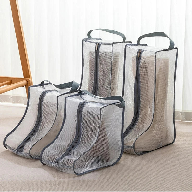 Shoes Storage Bags Cover Long Riding Rain Boots Dustproof Organizer Portable Travel Zipper Pouch Accessories Supplies Item
