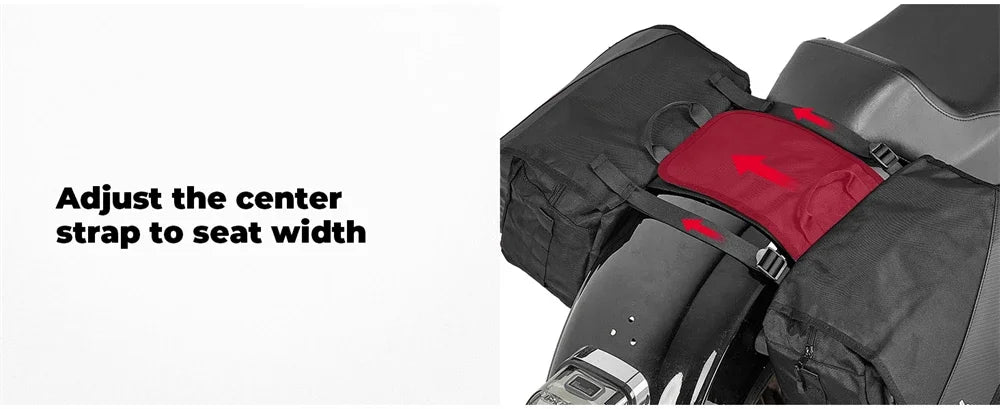 Motorcycle Saddlebags 40L (20Lx2) Detachable Side Saddle Bags with Protective Cover Universal Riding Travel Luggage Panniers Bag