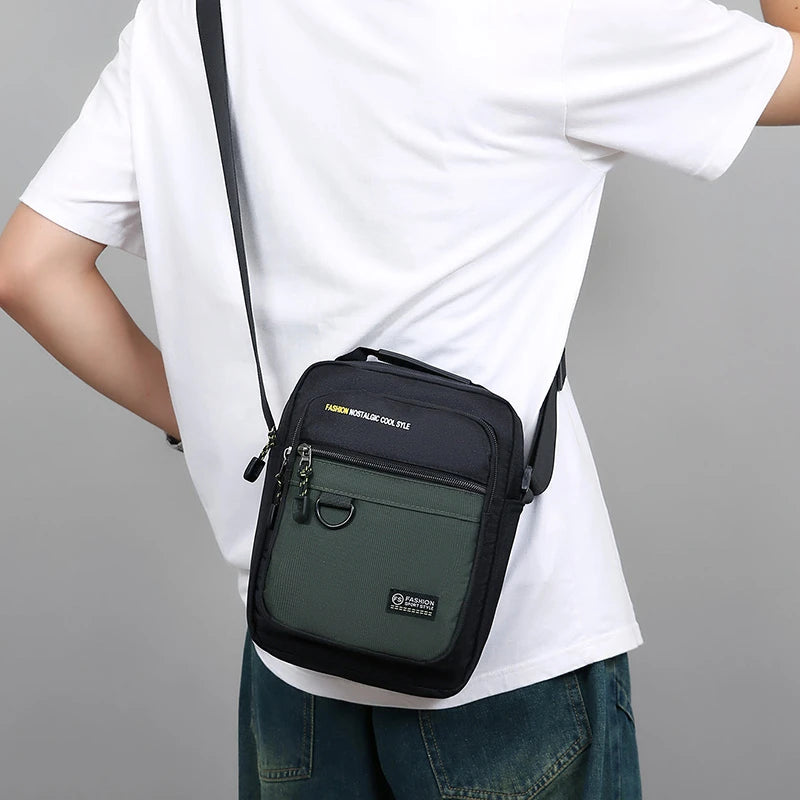 Men Crossbody Bag Single Shoulder Bags Big Capacity Storage Bag Fashion Multi-Pockets Business Crossbody Bags