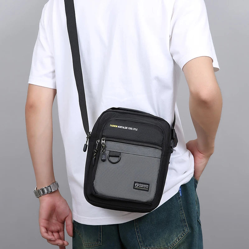 Men Crossbody Bag Single Shoulder Bags Big Capacity Storage Bag Fashion Multi-Pockets Business Crossbody Bags