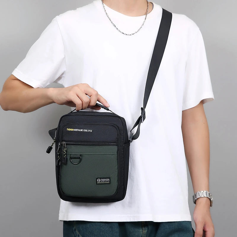 Men Crossbody Bag Single Shoulder Bags Big Capacity Storage Bag Fashion Multi-Pockets Business Crossbody Bags