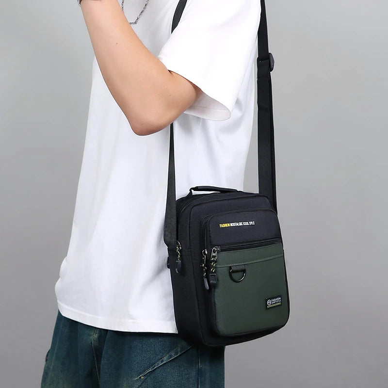 Men Crossbody Bag Single Shoulder Bags Big Capacity Storage Bag Fashion Multi-Pockets Business Crossbody Bags