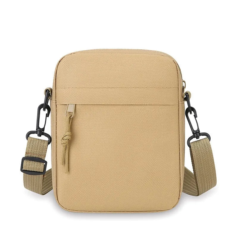 Men's and women's single-shoulder bags, crossbody bags, solid-colored single-shoulder small bags, lightweight mobile phone bags