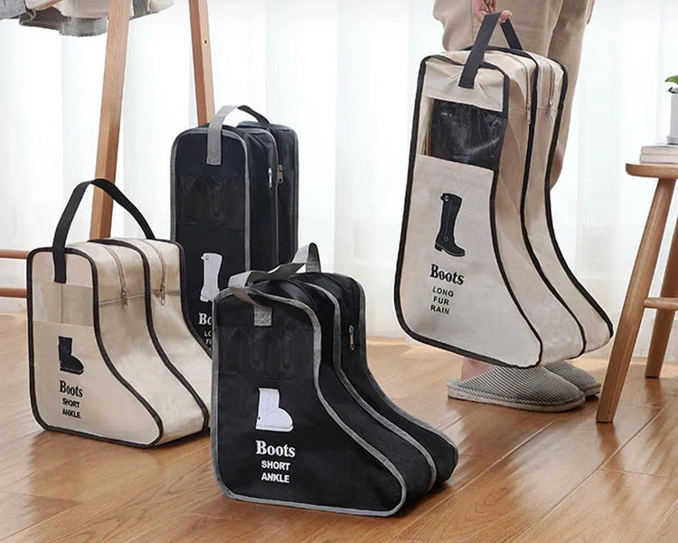 Shoes Storage Bags Cover Long Riding Rain Boots Dustproof Organizer Portable Travel Zipper Pouch Accessories Supplies Item