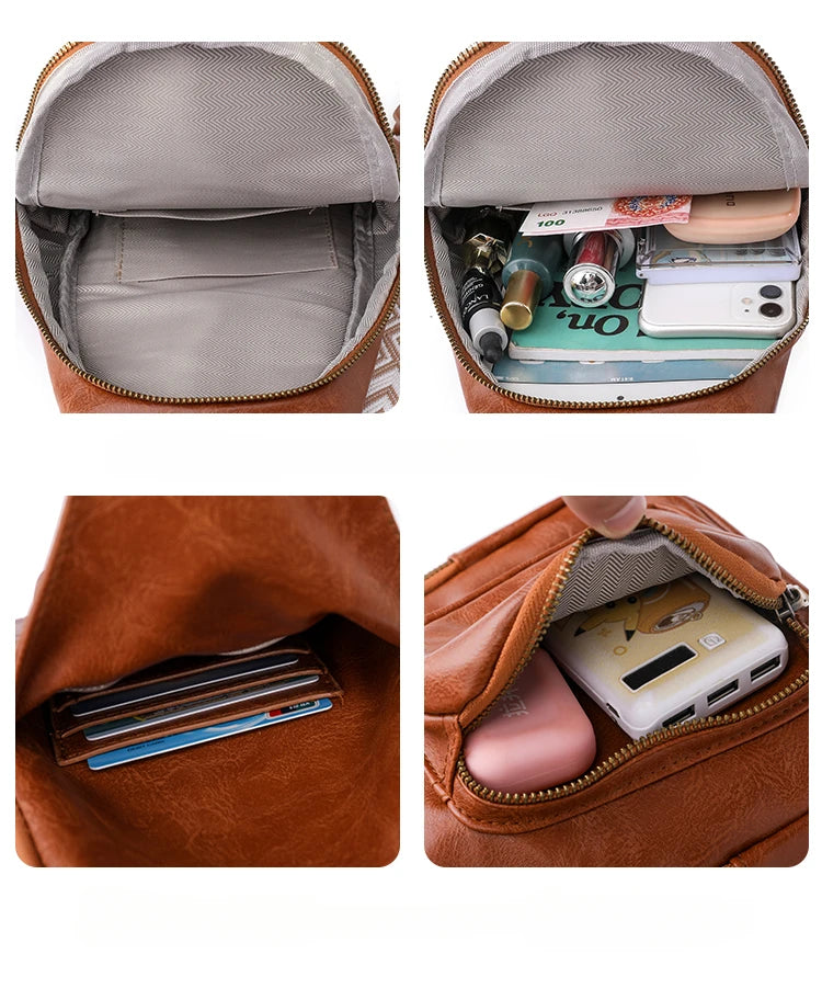 Bags for Women Newly Women Chest Pack Female Sling Bags Crossbody Waterproof Shoulder Chest Bag Casual PU Leather Messenger Pack